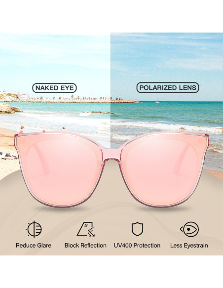 Gafas de sol HASFOX Cat Eyes para mujeres | Polarizadas UV400