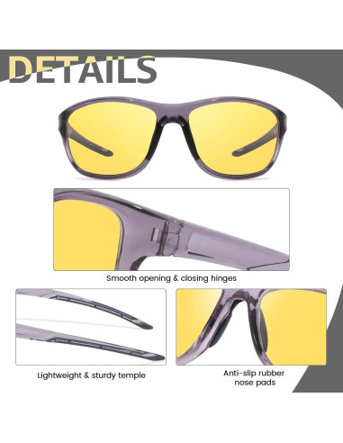 Gafas de Visión Nocturna Polarizadas Myiaur Amarillas