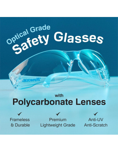 Gafas de Seguridad Raxwell Clear ANSI Z87.1 Paquete de 12