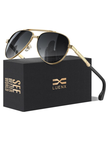 Gafas de sol LUENX Aviador Polarizadas UV400 para Hombres y Mujeres