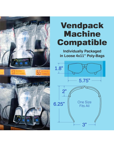 Gafas de Seguridad Raxwell Clear ANSI Z87.1 Paquete de 12