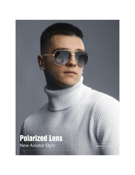 Gafas de sol LUENX Aviador Polarizadas UV400 para Hombres y Mujeres Gafas de sol LUENX Aviador Polarizadas UV400 para Hombres y Mujeres