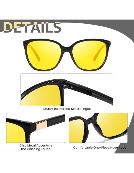 Gafas de Conducción Nocturna Myiaur Polarizadas Amarillas