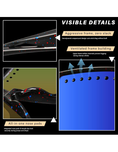Gafas de sol deportivas DioKiw UV400 para hombres - 3 colores