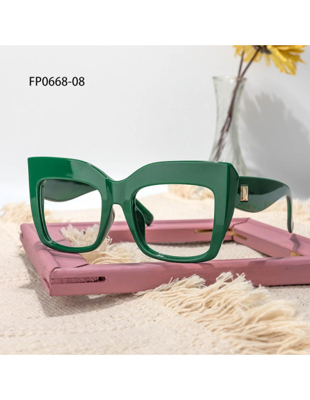 Gafas de sol vintage Zeelool FP0668 para mujeres - Lente transparente