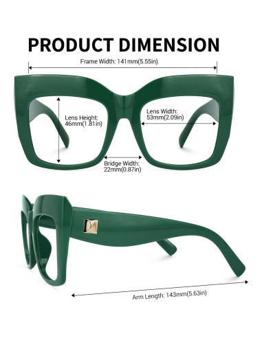 Gafas de sol vintage Zeelool FP0668 para mujeres - Lente transparente