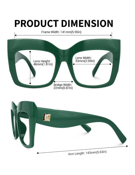 Gafas de sol vintage Zeelool FP0668 para mujeres - Lente transparente