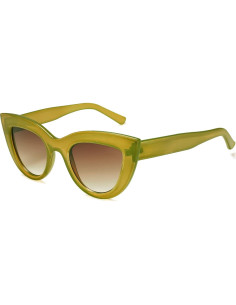 Gafas de Sol Retro SojoS UV400 Ojo de Gato Verde Mostaza 2