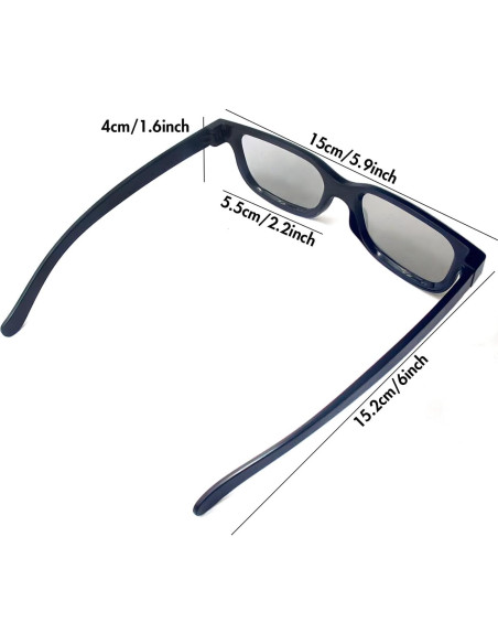 Gafas 3D Reald TOUMEI - Polarizadas Circulares (6 Piezas)