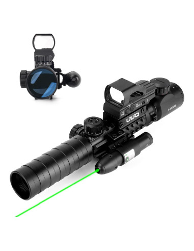 Mira Táctica UUQ 3-9X32EG con Visor Lásser Verde y Rojo