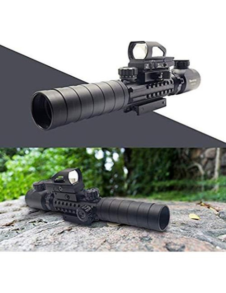 Mira Táctica UUQ 3-9X32EG con Visor Lásser Verde y Rojo