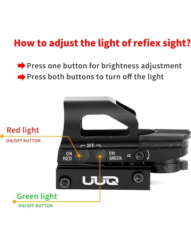 Mira Táctica UUQ 3-9X32EG con Visor Lásser Verde y Rojo