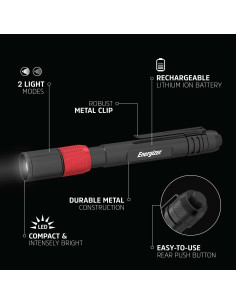 Linterna Recargable Energizer X400 LED 400 Lúmenes Resistente 2