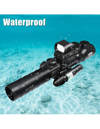 Mira Táctica UUQ 3-9X32EG con Visor Lásser Verde y Rojo