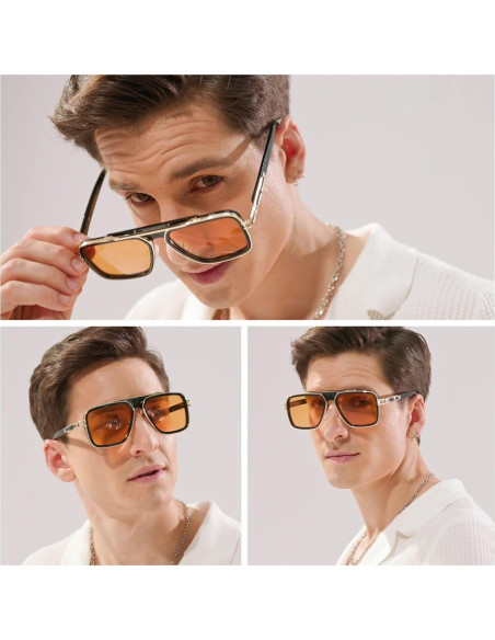 Gafas de sol retro unisex Freckles Mark UV400 cuadradas