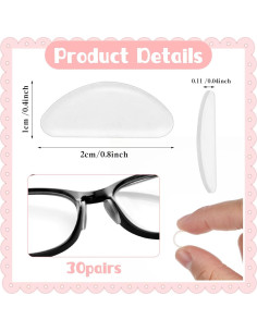 30 Pares Almohadillas Nasales Silicona D Tucnoeu Antideslizantes 2