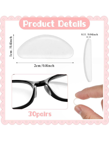 30 Pares Almohadillas Nasales Silicona D Tucnoeu Antideslizantes