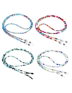Cadena de Gafas Ymapinc 4 Piezas Coloridas con Perlas 68.5cm