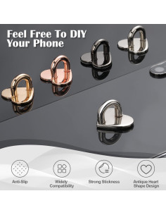 Anillo Adhesivo para Teléfono Moxweyeni - 8 Pcs Corazón 2