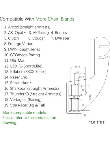 Soporte de Joystick Avisiri para Silla de Juego - Compatible con Hotas