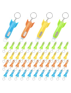 100 Mini Linternas LED Llavero Cohete ShenZhen 8.9 cm