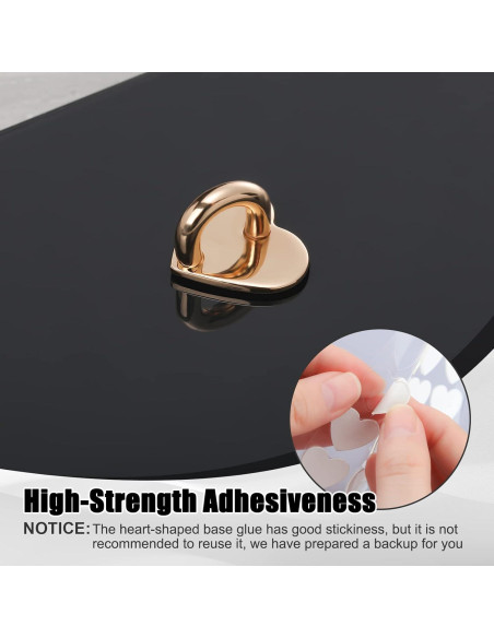 Anillo Adhesivo para Teléfono Moxweyeni - 8 Pcs Corazón