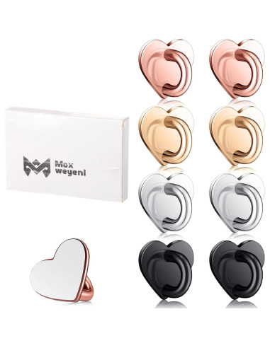 Anillo Adhesivo para Teléfono Moxweyeni - 8 Pcs Corazón