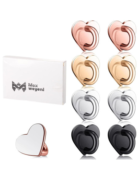 Anillo Adhesivo para Teléfono Moxweyeni - 8 Pcs Corazón