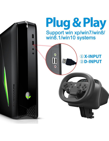 Volante de Juego DOYO KT820D Inalámbrico 270 para PS4/PC