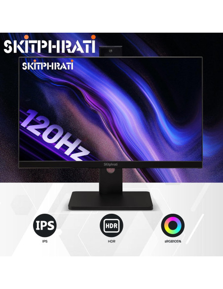Monitor Empresarial 23.8" SKitphrati Full HD 120Hz con Webcam