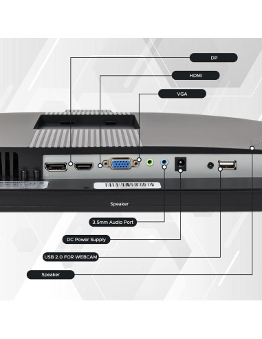 Monitor Empresarial 23.8" SKitphrati Full HD 120Hz con Webcam