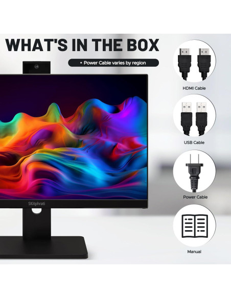 Monitor Empresarial 23.8" SKitphrati Full HD 120Hz con Webcam