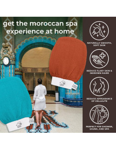 Jabón Negro Marroquí Natural Elephant 200g + Guantes Exfoliantes 2