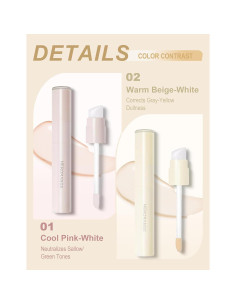 Corrector Líquido Iluminador Okerker 4.4 ml Rosa Frío Blanco 2