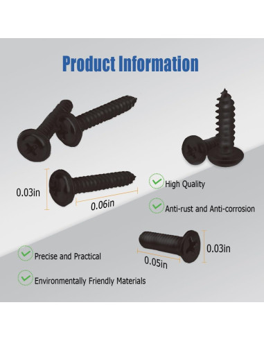 Tornillos de Placa de Matrícula Antirrobo Middrivr M6 Acero Inoxidable