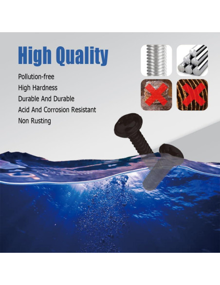 Tornillos de Placa de Matrícula Antirrobo Middrivr M6 Acero Inoxidable