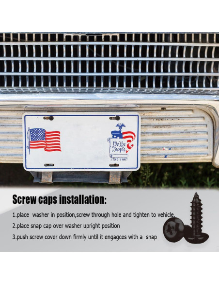 Tornillos de Placa de Matrícula Antirrobo Middrivr M6 Acero Inoxidable