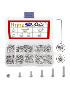 Juego de Tornillos de Seguridad Torx M3 de Acero Inoxidable 304 - 280 Piezas