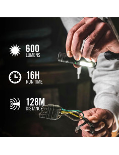 Linterna recargable LED Coast KL35R 600 lúmenes IP54 2