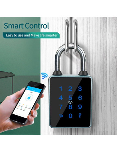 Candado Inteligente UCB Bluetooth con Teclado Táctil 10.8x5.5cm