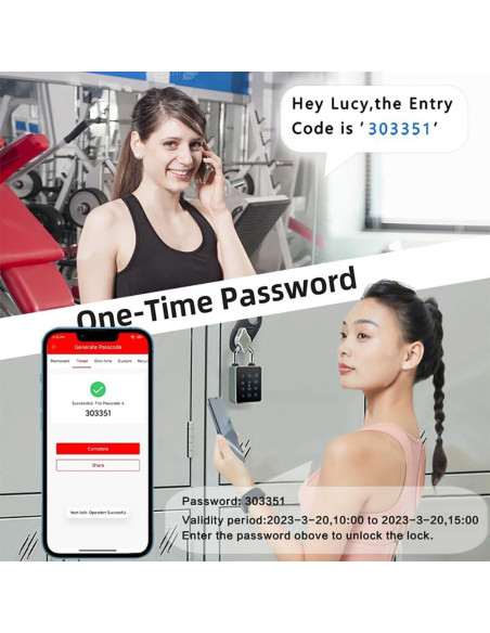 Candado Inteligente UCB Bluetooth con Teclado Táctil 10.8x5.5cm Candado Inteligente UCB Bluetooth con Teclado Táctil 10.8x5.5cm