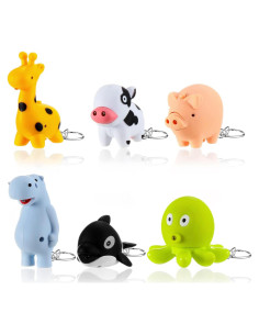 Juego de 6 Linternas Llavero Kenning para Enfermería Animal