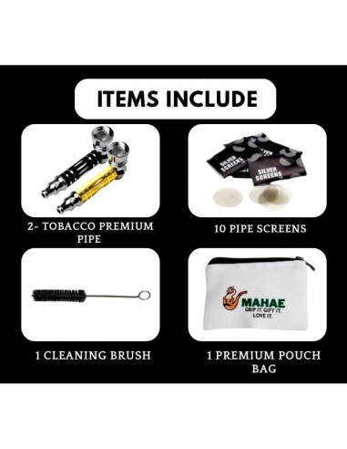 Kit de Pipa de Tabaco Tradicional MAHAE - 2 Piezas Portátil