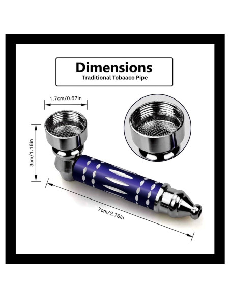 Kit de Pipa de Tabaco Tradicional MAHAE - 2 Piezas Portátil