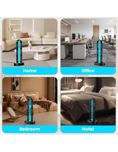 Paquete de 2 Lámparas UV Desinfectantes ZETAWALE con Control Remoto