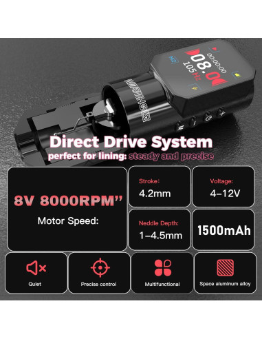 Kit de Tatuaje Inalámbrico Wormhole 54 Piezas con Tinta Xtreme