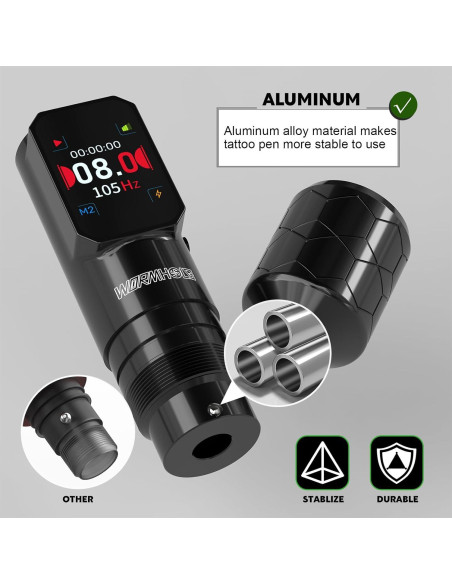 Kit de Tatuaje Inalámbrico Wormhole 54 Piezas con Tinta Xtreme