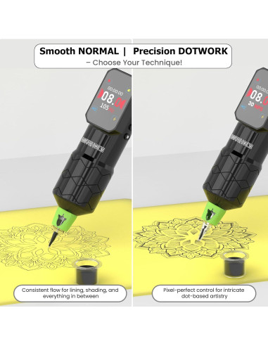 Kit de Tatuaje Inalámbrico Wormhole 54 Piezas con Tinta Xtreme