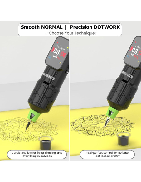 Kit de Tatuaje Inalámbrico Wormhole 54 Piezas con Tinta Xtreme