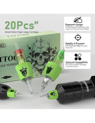 Kit de Tatuaje Inalámbrico Wormhole 54 Piezas con Tinta Xtreme